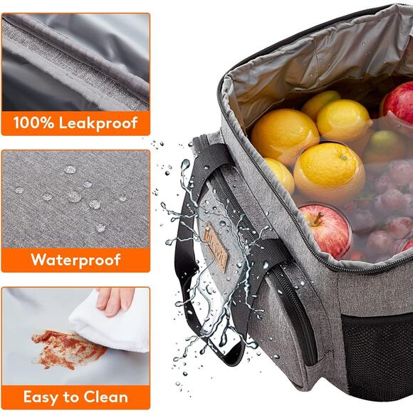 Lifewit Large Lunch Bag 15L Insulated Cooler Tote Waterproof  for Men Women - Picture 4 of 6